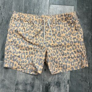 Men’s Leopard Print Swim Trunks